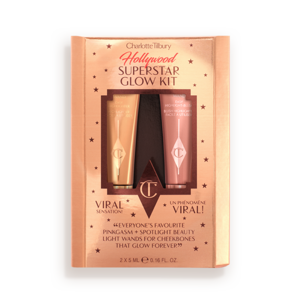 Charlotte Tilbury- Mini Hollywood Superstar Beauty Highlighter Wand Duo Gift Set