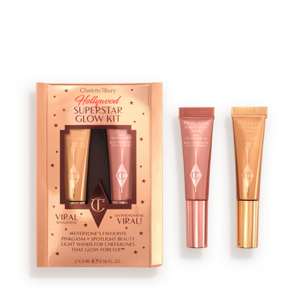 Charlotte Tilbury- Mini Hollywood Superstar Beauty Highlighter Wand Duo Gift Set